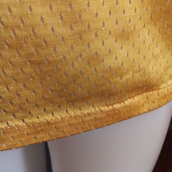 Vintage Women's T-shirt Medium Single Stitch 70's Mesh Football Jersey Distress - Picture 3 of 7